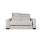 Divano letto 2 posti in tessuto grigio chiaro Mercurio 194x83x97H