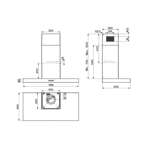 Cappa aspirante a parete Stilo Value A120 classe C inox Faber