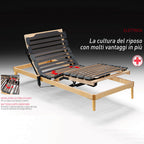 Rete elettrica singola 80x190 con doghe regolabili e Dispositivo Medico Voltix