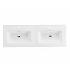 Lavabo doppia vasca in ceramica bianco lucido 121 cm Bulnes121