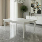 Table extensible en bois 140x80 cm coloris blanc - Verona
