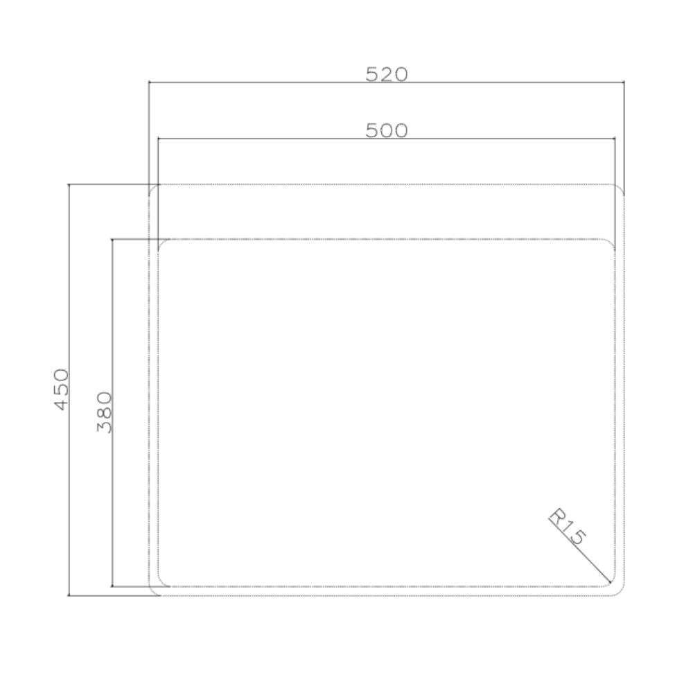 Lavello incasso monovasca 55x48x20H Samet SA3070 inox