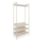 Mobile ingresso con appendiabiti e 4 ripiani colore beige Dhaka41B