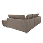 Divano letto angolare con penisola destra colore grigio elephant - Fiona