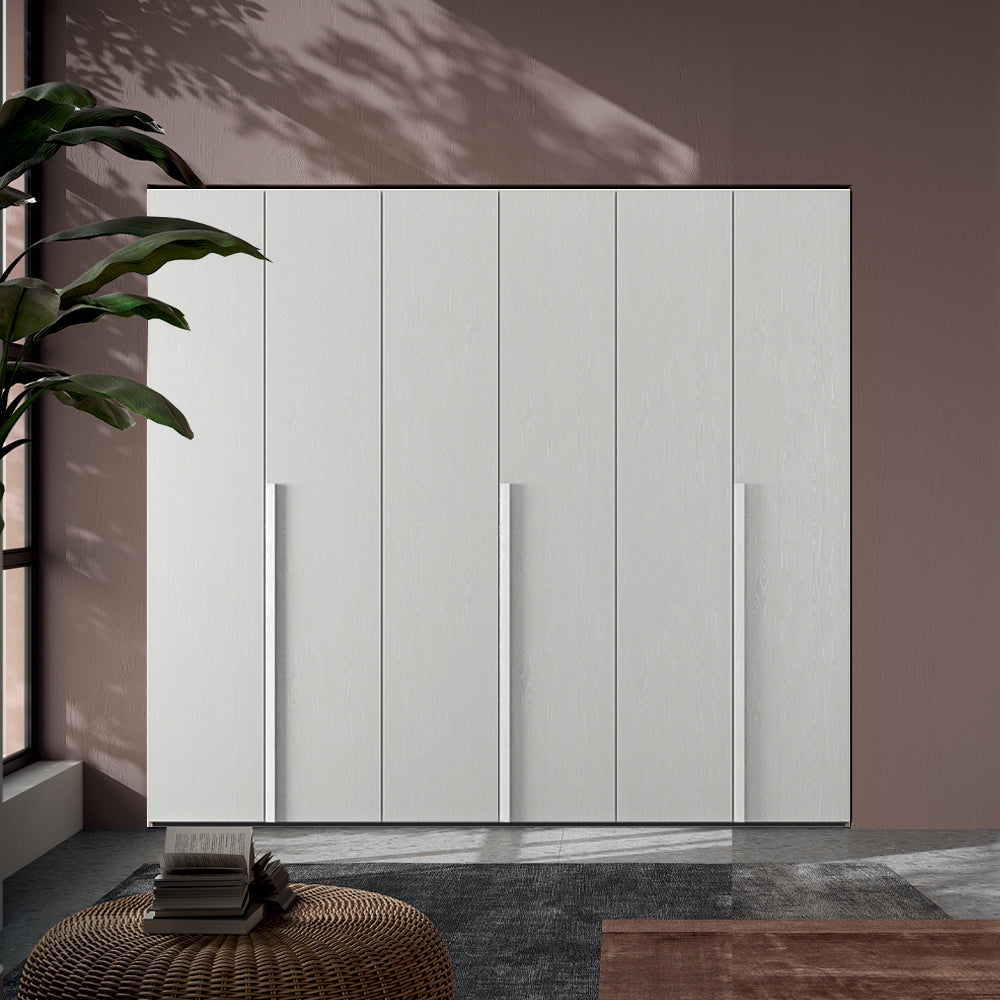 Kleiderschrank 6 Drehtüren Ulme Oxid 276x250H cm - Coco