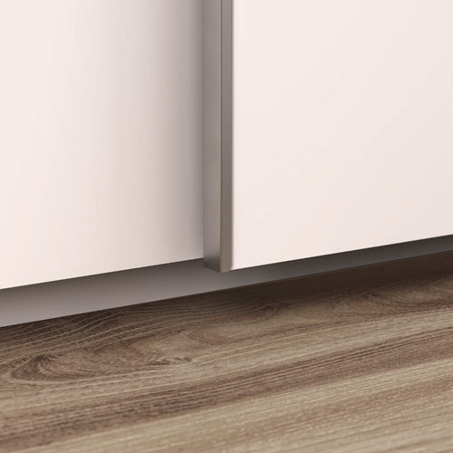 Armadio 2 ante scorrevoli e specchio 150x61x235H colore bianco Afra