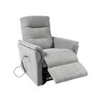 Poltrona alzapersona 2 motori con roller bar e tessuto idrorepellente grigio AlessiaLux
