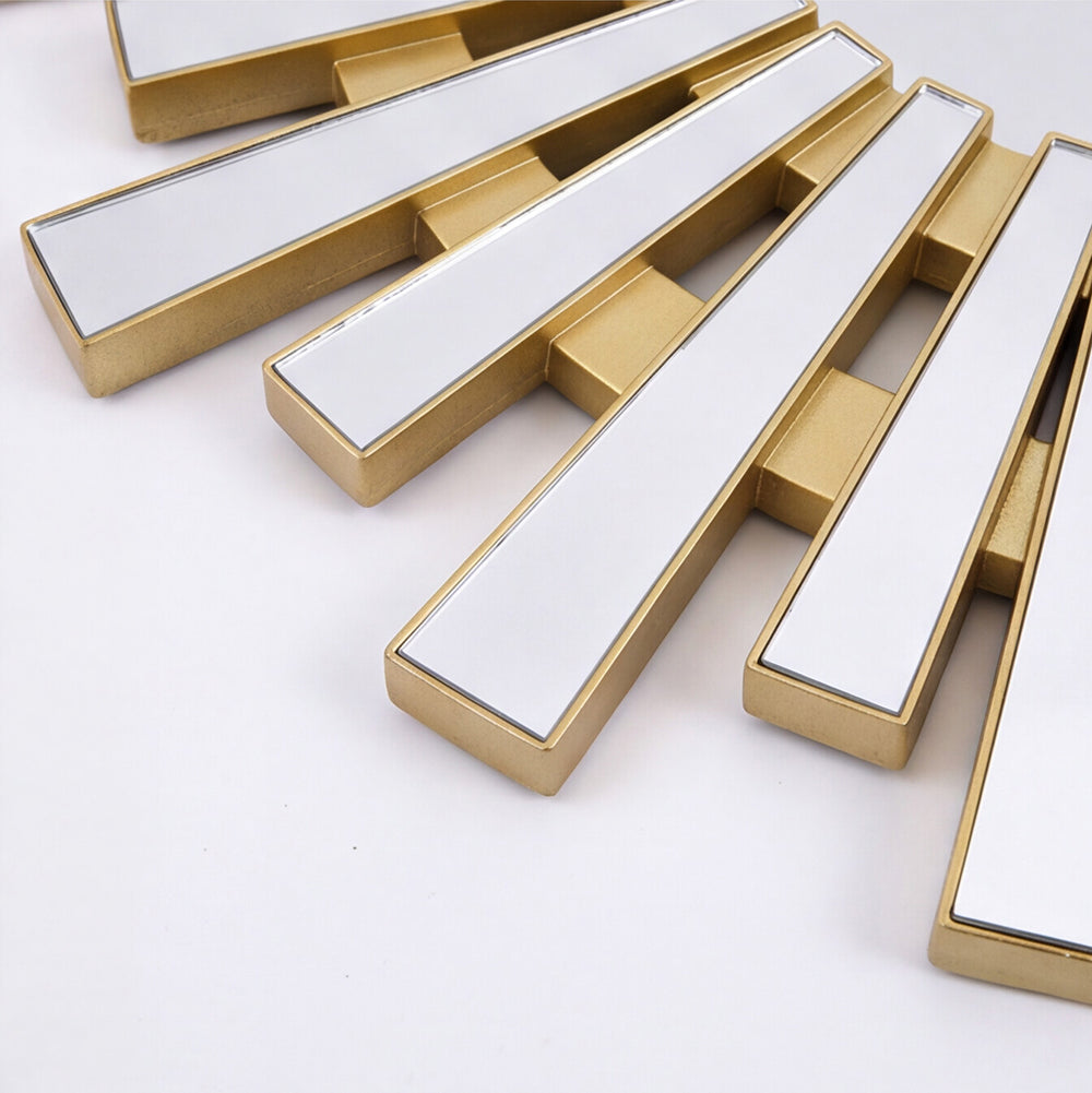 Specchio decorativo rotondo da parete 55x55 cm oro a raggiera MRTDYY20217GOLD