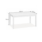 Ausziehbarer Tisch, Esche weiß, 140x85 cm – Florenz