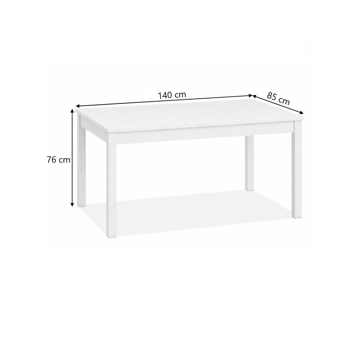 Tavolo allungabile colore bianco frassinato 140x85 cm - Firenze