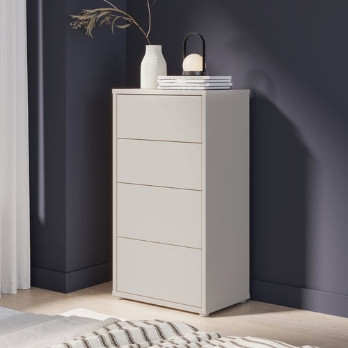 Cassettiera 4 cassetti colore cashmere 55x35x99 Medea