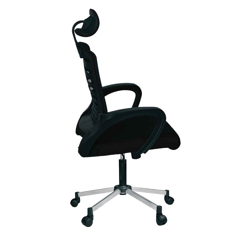 Sedia ufficio tessuto microforato colore nero Kizi