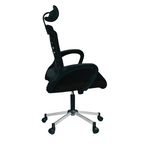 Sedia ufficio tessuto microforato colore nero Kizi