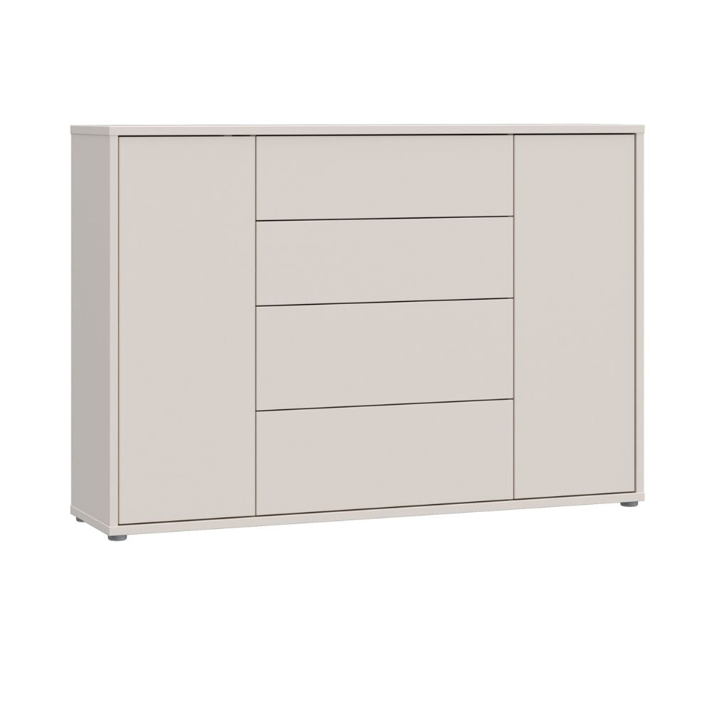 Madia 4 cassetti e 2 ante colore cashmere 144x35x99