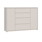 Madia 4 cassetti e 2 ante colore cashmere 144x35x99
