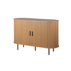 Madia con ante scorrevoli listellate colore rovere oak 120x40x80H Kajsa51a