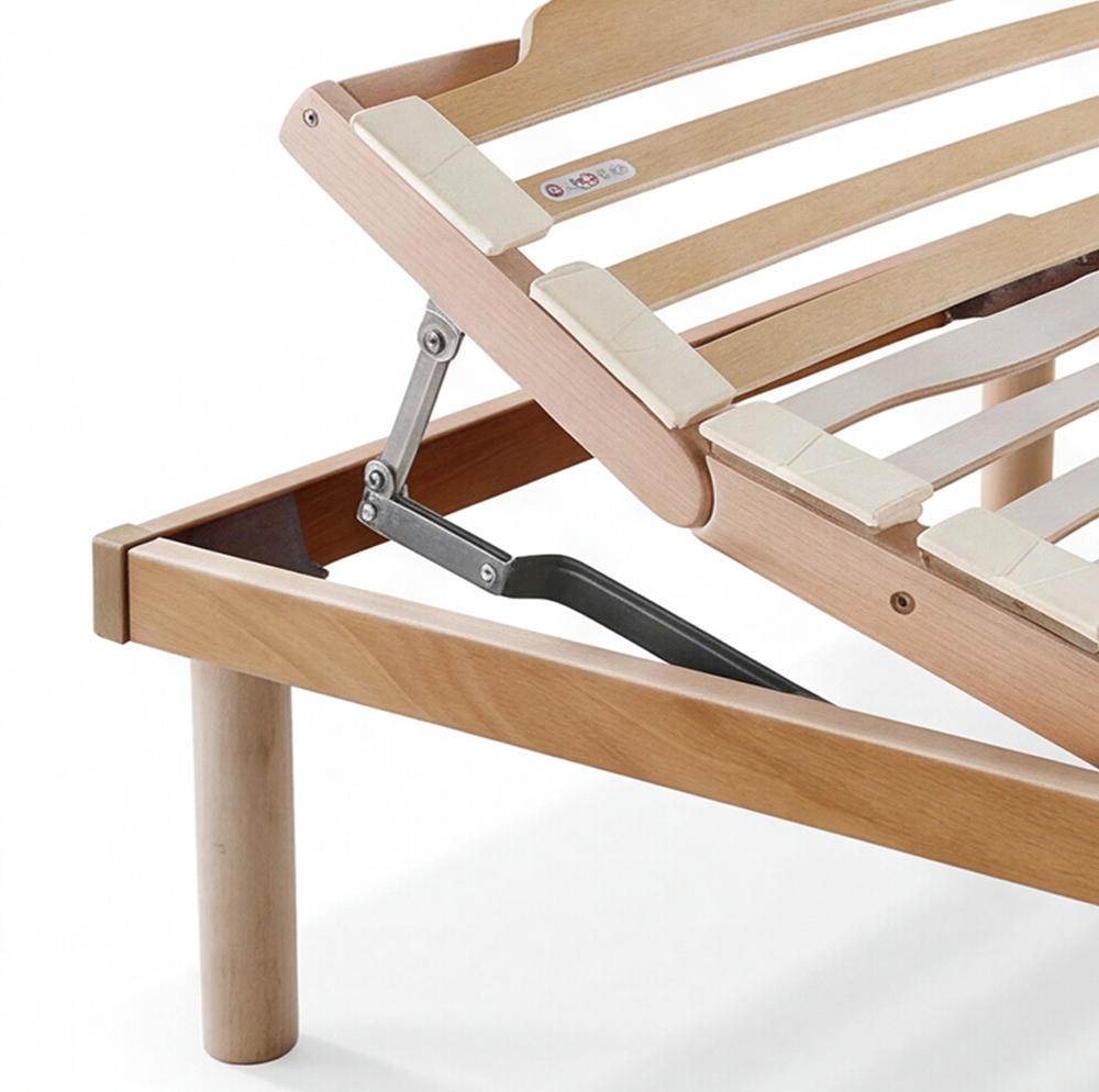 Sommier une place et demie 120x190 cm électrique en bois - Master