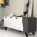 Madia 160 cm con 4 ante colore bianco e ghisa - Jasmine