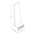 Spiegel mit Schubladenunterschrank Kaschmirfarbe 54x45x178H cm - Wilmy