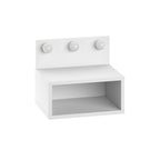 Comodino sospeso con luci LED integrate e vano a giorno colore bianco Treo