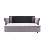 Divano letto 3 posti tessuto grigio 176x93x97H Cassie