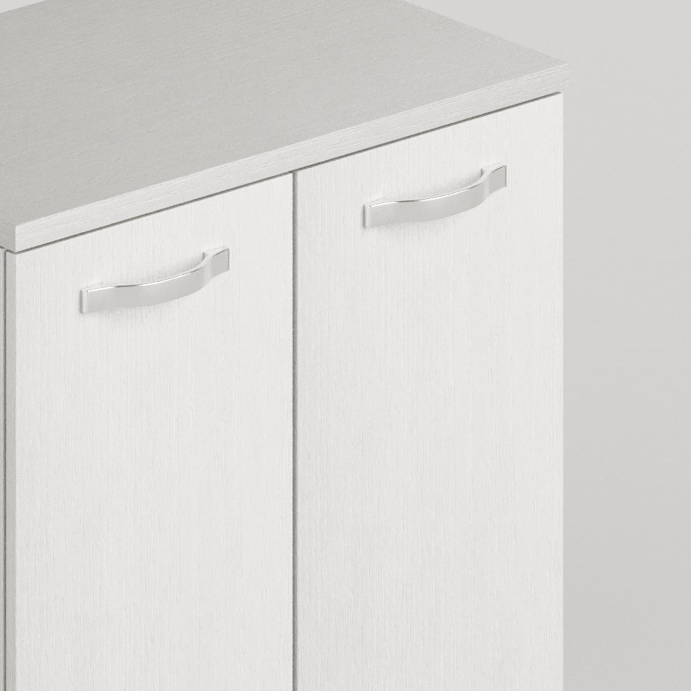 Badezimmermöbel mit zwei Türen, weiß, Eschenholzoptik 71x50x85,5H cm