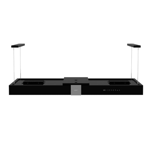 Cappa aspirante colore nero opaco con cornice colore inox - Samet Demetra130