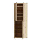 Armoire multi-usages 4 portes 74.5x35x192 couleur chêne Medea