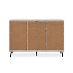 Madia con 2 ante e 3 cassetti colore sabbia e particolari neri 135x90H cm - Borgo