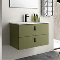 Mobile bagno sospeso con 2 cassetti colore verde oliva 60x45x48H cm - Vitty