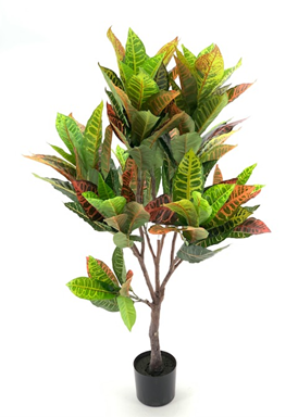 Plante artificielle Croton 120H cm 134 feuilles réaliste
