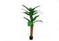 Pianta artificiale banano con vaso e 2 fusti 160H cm