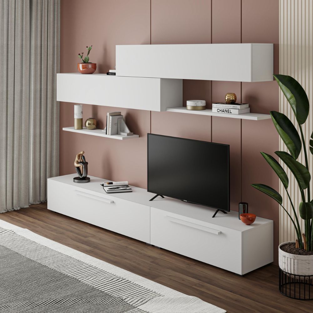 Paroi équipée couleur blanche Kombat 260
