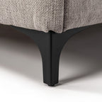 Letto matrimoniale con contenitore in tessuto tortora Vogue