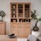 Vitrinenschrank aus antik Eiche 120x200H cm - Tiberio