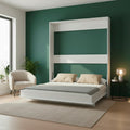 Lit double escamotable blanc 164x221H cm - Primer