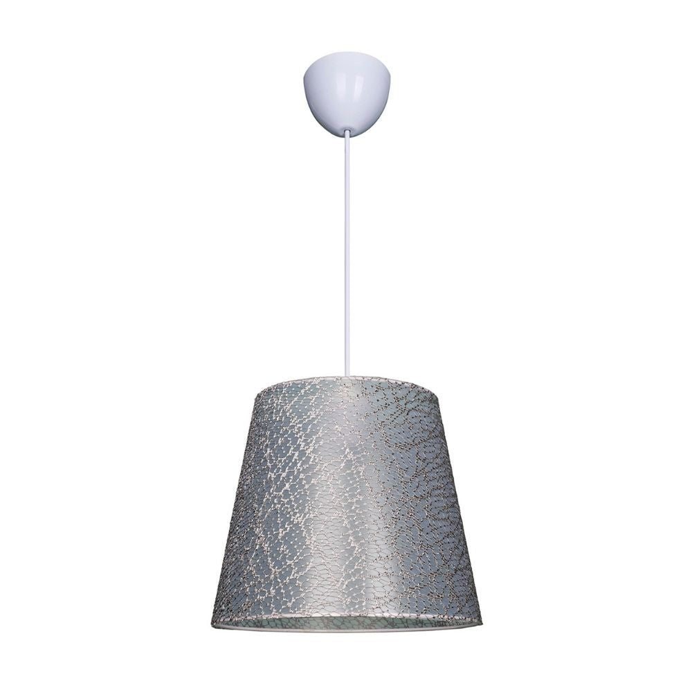 Lampada a sospensione in tessuto grigio - Conic ASZ0777