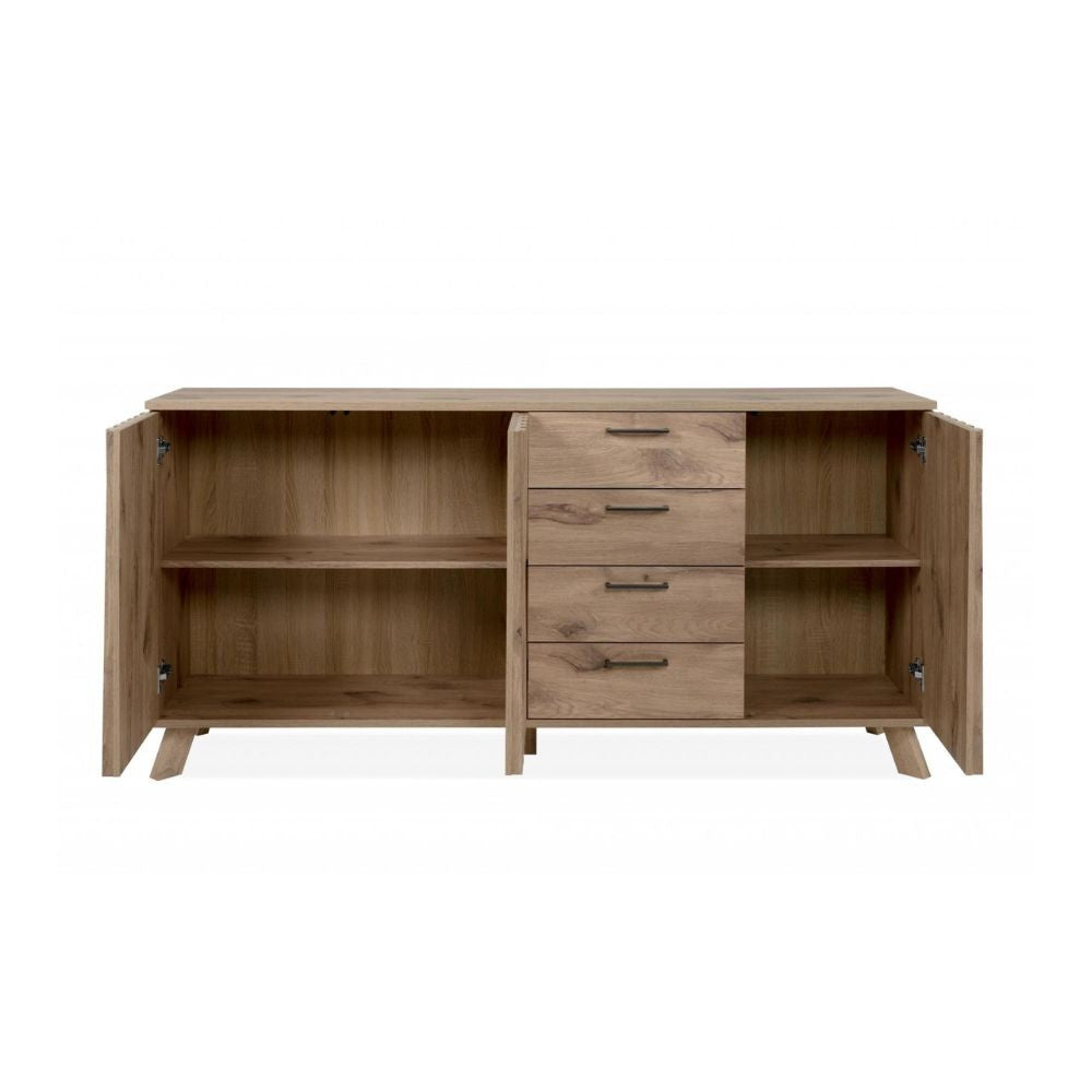 Sideboard 175 cm mit 3 Türen und 4 Schubladen Eiche - Wellington51A