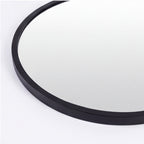 Specchio decorativo rotondo da parete 60x60 cm con cornice nera MR005