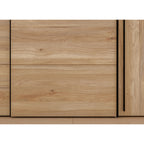 Armadio 2 ante scorrevoli e 2 battenti rovere e cashmere 270x61x210 Callia