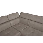 Divano letto angolare con penisola destra colore grigio elephant - Fiona
