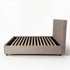 Letto matrimoniale contenitore 180x200 tessuto idrorepellente Aragon tortora Ascoli