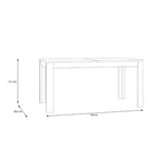 FLOT16-D108 TABLE EXTENSIBLE MONO 160*72,7*90,4 CM COULEUR CHÊNE + RALLONGE 46,6 CM