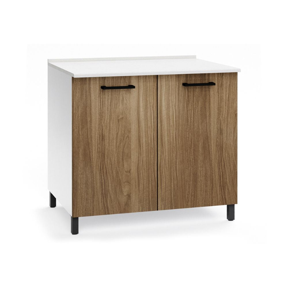 Base cucina con due ante colore noce naturale 80x50x85H cm