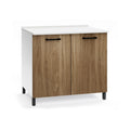 Base cucina con due ante colore noce naturale 80x50x85H cm