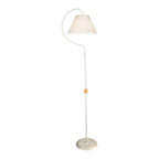 Lampadaire 158cm sur pied avec abat-jour en tissu blanc