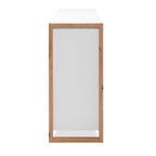 BUFFET NEW DENVER 2 AVEC 3 TIROIRS ET 2 PORTES BATTANTES BLANC ET CHÊNE (003989)