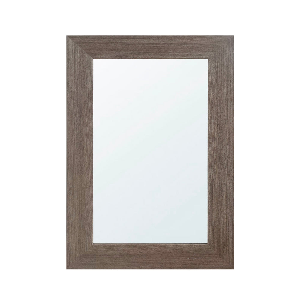 Specchiera rettangolare con cornice larice grigio 102x65 cm. Loto
