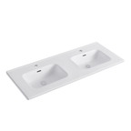 Lavabo consolle da appoggio 141x46 cm in ceramica bianco lucido LAV9140DS