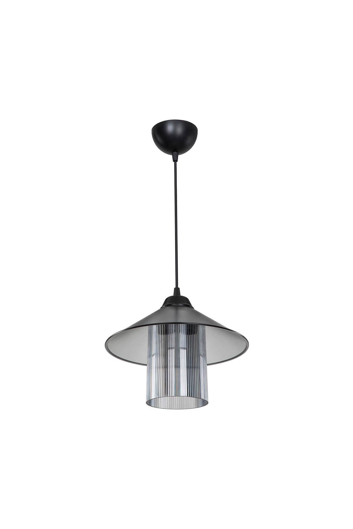 Lampada a sospensione stile vintage diffusore e paralume fumè - Inka ASZ1463